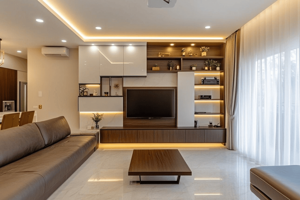 Living Room & TV Unit Interiors